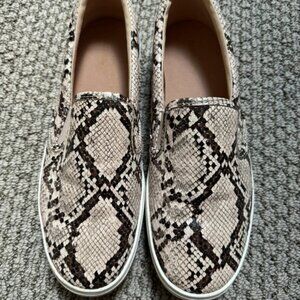 Women’s snakeskin slip on sneakers